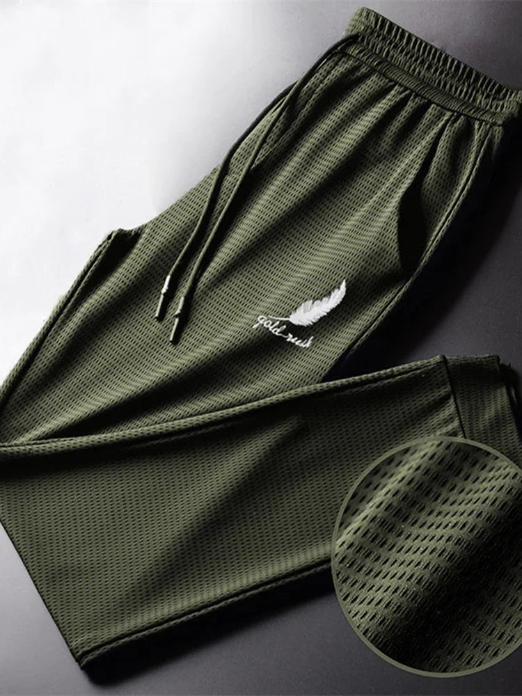 Noxwear - Men Fashion Quick Dry Pants Lightweight Hiking Jogging Running Trousers Breathable Workout Gym Ankle Tied Athletic Pants