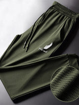 Noxwear - Men Fashion Quick Dry Pants Lightweight Hiking Jogging Running Trousers Breathable Workout Gym Ankle Tied Athletic Pants
