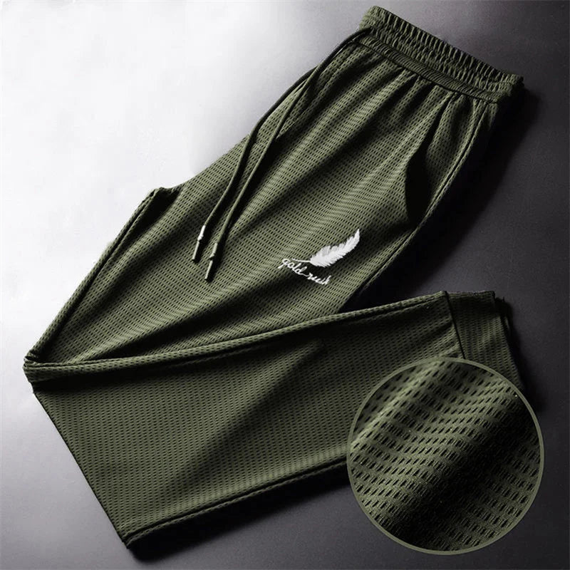 Noxwear - Men Fashion Quick Dry Pants Lightweight Hiking Jogging Running Trousers Breathable Workout Gym Ankle Tied Athletic Pants