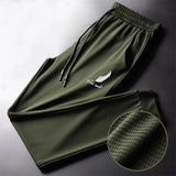 Noxwear - Men Fashion Quick Dry Pants Lightweight Hiking Jogging Running Trousers Breathable Workout Gym Ankle Tied Athletic Pants