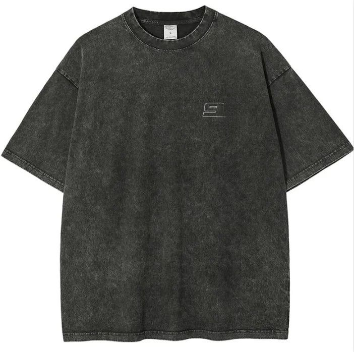 Noxwear Short Sleeve Round Neck T-shirt Shoulder Loose Top Cotton T-shirt Custom logo Unisex for Men and Women