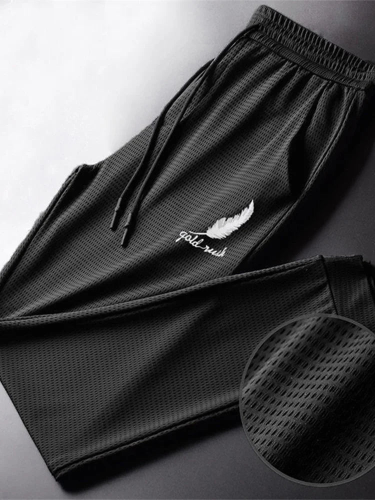 Noxwear - Men Fashion Quick Dry Pants Lightweight Hiking Jogging Running Trousers Breathable Workout Gym Ankle Tied Athletic Pants