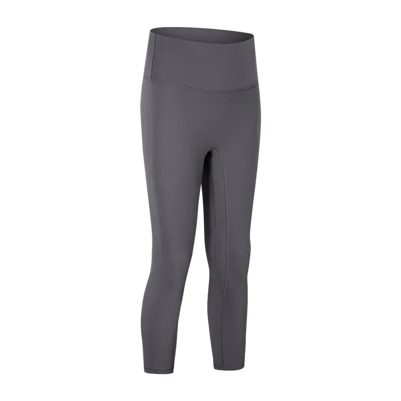 Noxwear Cropped Pants No Yoga Pants Slim Fit Leggings Solid Color Sweatpants Nake Feeling Capris Women Elastic Tight