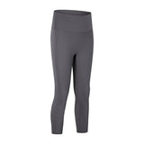 Noxwear Cropped Pants No Yoga Pants Slim Fit Leggings Solid Color Sweatpants Nake Feeling Capris Women Elastic Tight