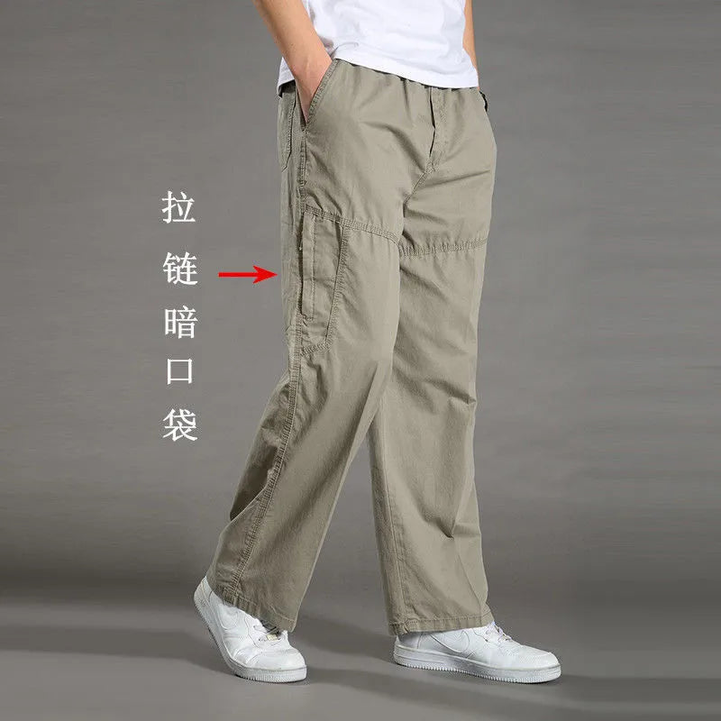 Noxwear - Men's Cargo Pants Summer Spring Cotton Work Wear New In Large Size 6XL Casual Climbing Joggers Sweatpants Hombre Autumn Trousers