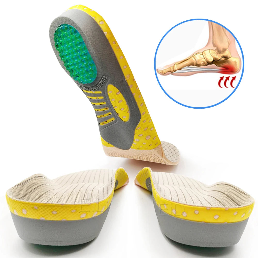 Noxwear - Premium Orthotic Gel Insoles Orthopedic Flat Foot Health Sole Pad For Shoes Insert Arch Support Pad For Plantar fasciitis Unisex