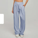 Noxwear New Quick Drying Women Yoga Pants Designer High Waist Sports Pants Full-length Dance Studio Trousers Straight-Leg Pants