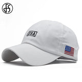 Noxwear-FS Summer Black White American Flag Baseball Caps For Men Brand Women Hat Cotton Trucker Hats Street Hip Hop Cap Bone Feminino