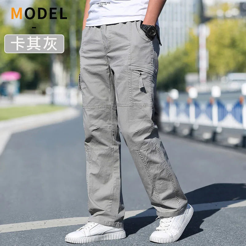 Noxwear - Men's Cargo Pants Summer Spring Cotton Work Wear New In Large Size 6XL Casual Climbing Joggers Sweatpants Hombre Autumn Trousers
