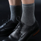 Noxwear - HSS 5/10 Pairs Men's Cotton Blend Socks Black Business Men Socks Soft Breathable Summer Winter for Male Socks Plus Size (6.5-14)