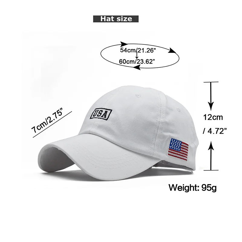 Noxwear-FS Summer Black White American Flag Baseball Caps For Men Brand Women Hat Cotton Trucker Hats Street Hip Hop Cap Bone Feminino