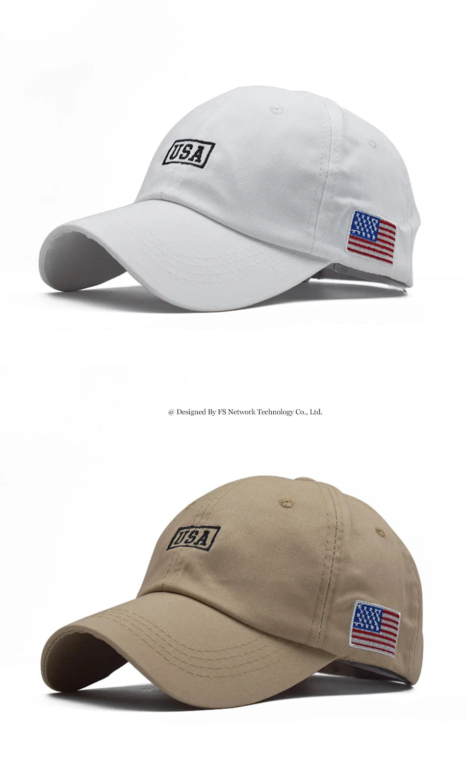 Noxwear-FS Summer Black White American Flag Baseball Caps For Men Brand Women Hat Cotton Trucker Hats Street Hip Hop Cap Bone Feminino