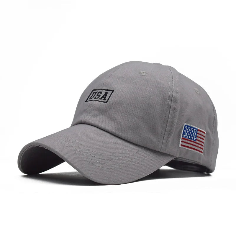 Noxwear-FS Summer Black White American Flag Baseball Caps For Men Brand Women Hat Cotton Trucker Hats Street Hip Hop Cap Bone Feminino