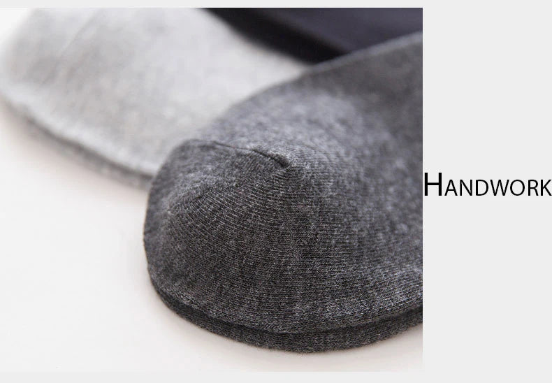 Noxwear - HSS 5/10 Pairs Men's Cotton Blend Socks Black Business Men Socks Soft Breathable Summer Winter for Male Socks Plus Size (6.5-14)
