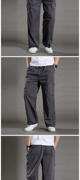 Noxwear - Men's Cargo Pants Summer Spring Cotton Work Wear New In Large Size 6XL Casual Climbing Joggers Sweatpants Hombre Autumn Trousers
