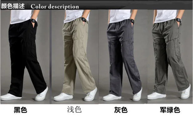 Noxwear - Men's Cargo Pants Summer Spring Cotton Work Wear New In Large Size 6XL Casual Climbing Joggers Sweatpants Hombre Autumn Trousers
