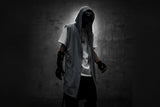 Noxwear - Black Hooded Wizard Vest Coat Men 2025 Autumn Summer Sleeveless Jacket Casual Men Coat Techwear WB184