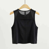 Noxwear Yoga Top Suitable for Women Loose Fitness Tailored Tank Top Fitness Sleeveless Hollow Running Sweat Shirt
