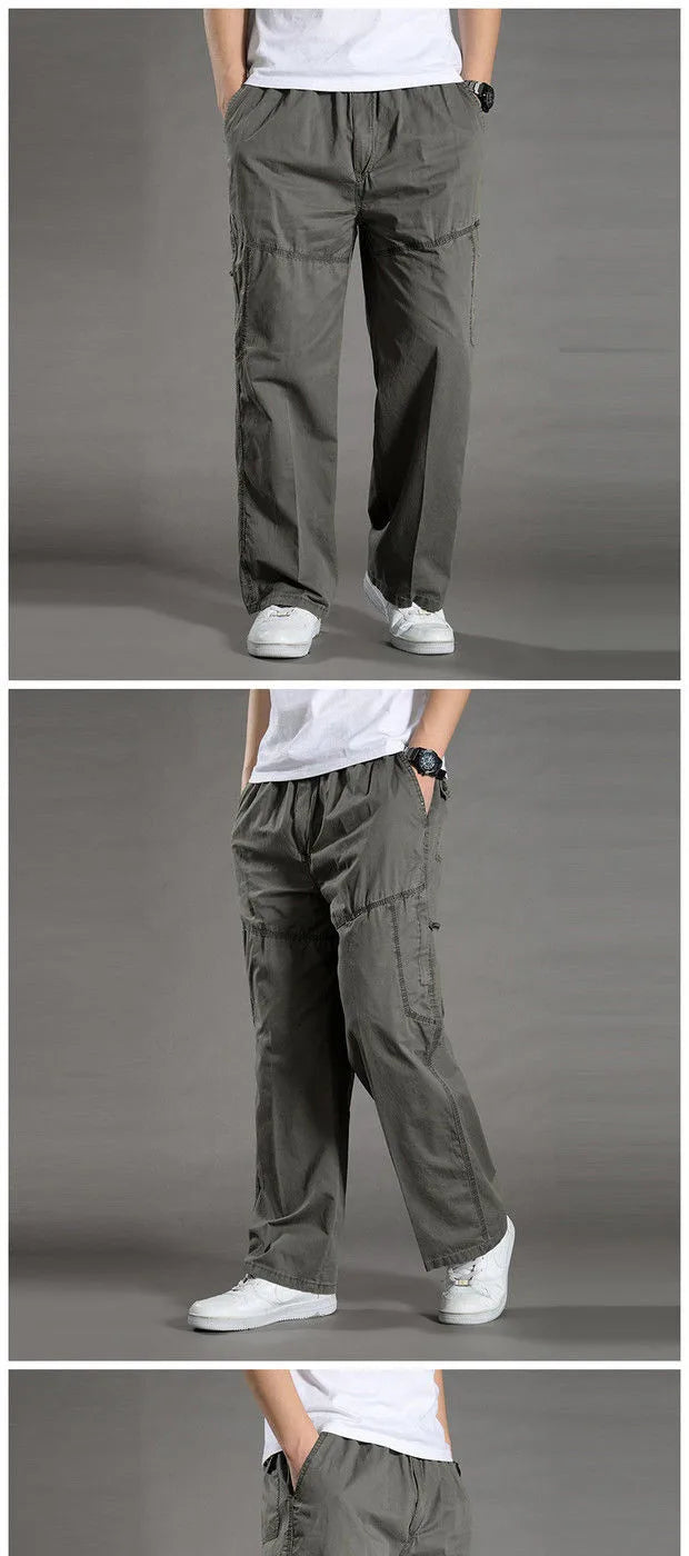 Noxwear - Men's Cargo Pants Summer Spring Cotton Work Wear New In Large Size 6XL Casual Climbing Joggers Sweatpants Hombre Autumn Trousers