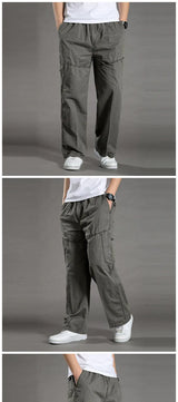 Noxwear - Men's Cargo Pants Summer Spring Cotton Work Wear New In Large Size 6XL Casual Climbing Joggers Sweatpants Hombre Autumn Trousers