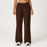 Noxwear Women Hight Waist Autumn Yoga Pant Casual Loose Sweatpants Straight Wide Leg Pants Feeling Slimming Legs