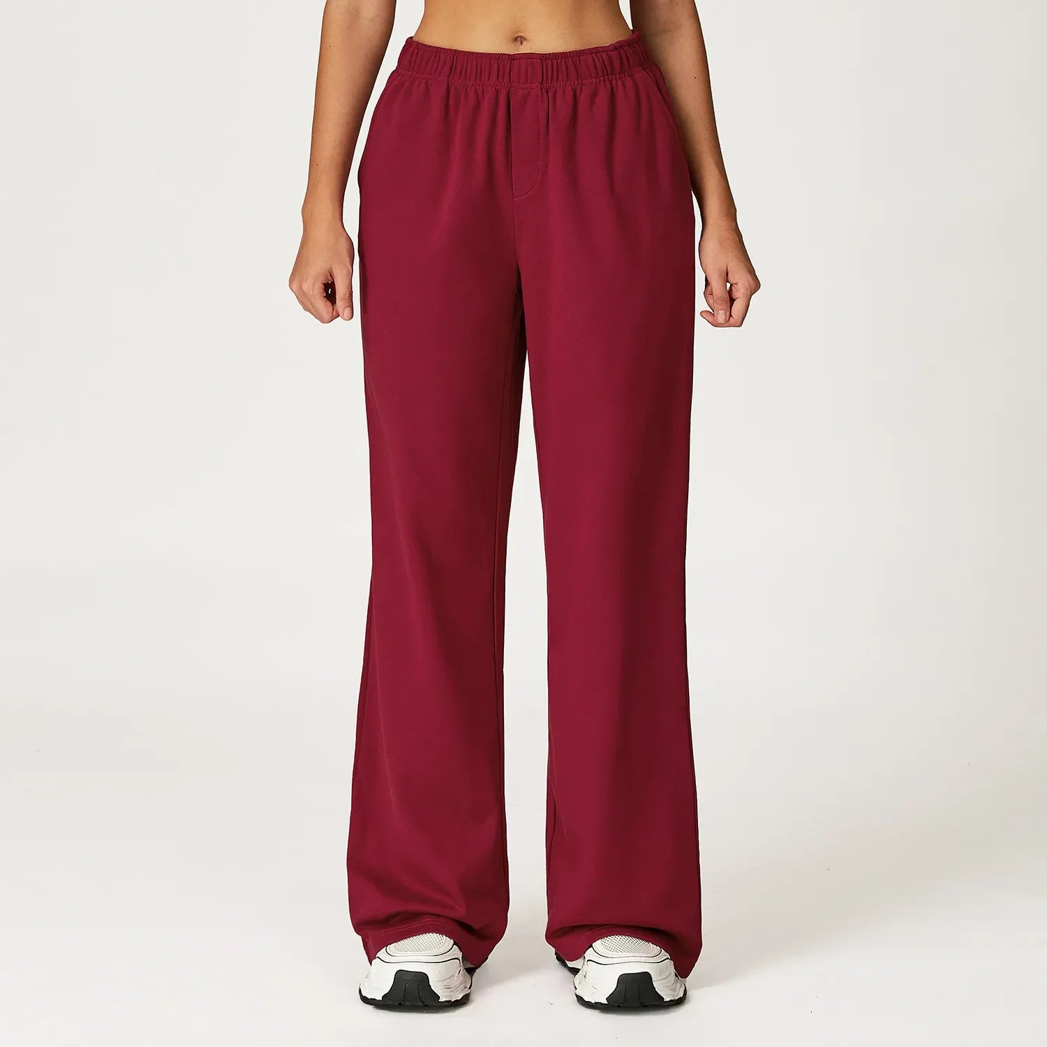 Noxwear Women Hight Waist Autumn Yoga Pant Casual Loose Sweatpants Straight Wide Leg Pants Feeling Slimming Legs