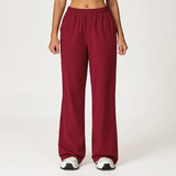 Noxwear Women Hight Waist Autumn Yoga Pant Casual Loose Sweatpants Straight Wide Leg Pants Feeling Slimming Legs