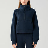Noxwear New Yoga Suit Loose Casual Sports Shirt Women Yoga Long Sleeve Running Fitness Top Grab Fleece Thick Sports Hoodie