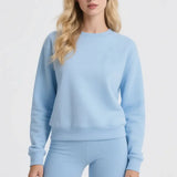 Noxwear Women Sweatshirts Long Sleeve Sports Shirt Round Neck Yoga Lady Tops Sweatshirt