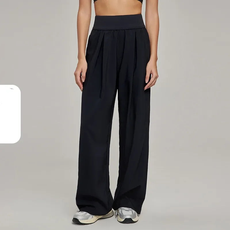 Noxwear New Quick Drying Women Yoga Pants Designer High Waist Sports Pants Full-length Dance Studio Trousers Straight-Leg Pants