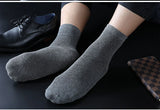 Noxwear - HSS 5/10 Pairs Men's Cotton Blend Socks Black Business Men Socks Soft Breathable Summer Winter for Male Socks Plus Size (6.5-14)