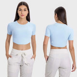 Noxwear T-shirt for Women Soft Four-way Stretch Naturally Breathable Slim Fit Yoga Running Shirt