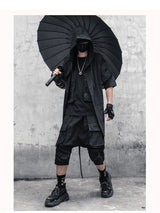 Noxwear - Black Hooded Wizard Vest Coat Men 2025 Autumn Summer Sleeveless Jacket Casual Men Coat Techwear WB184