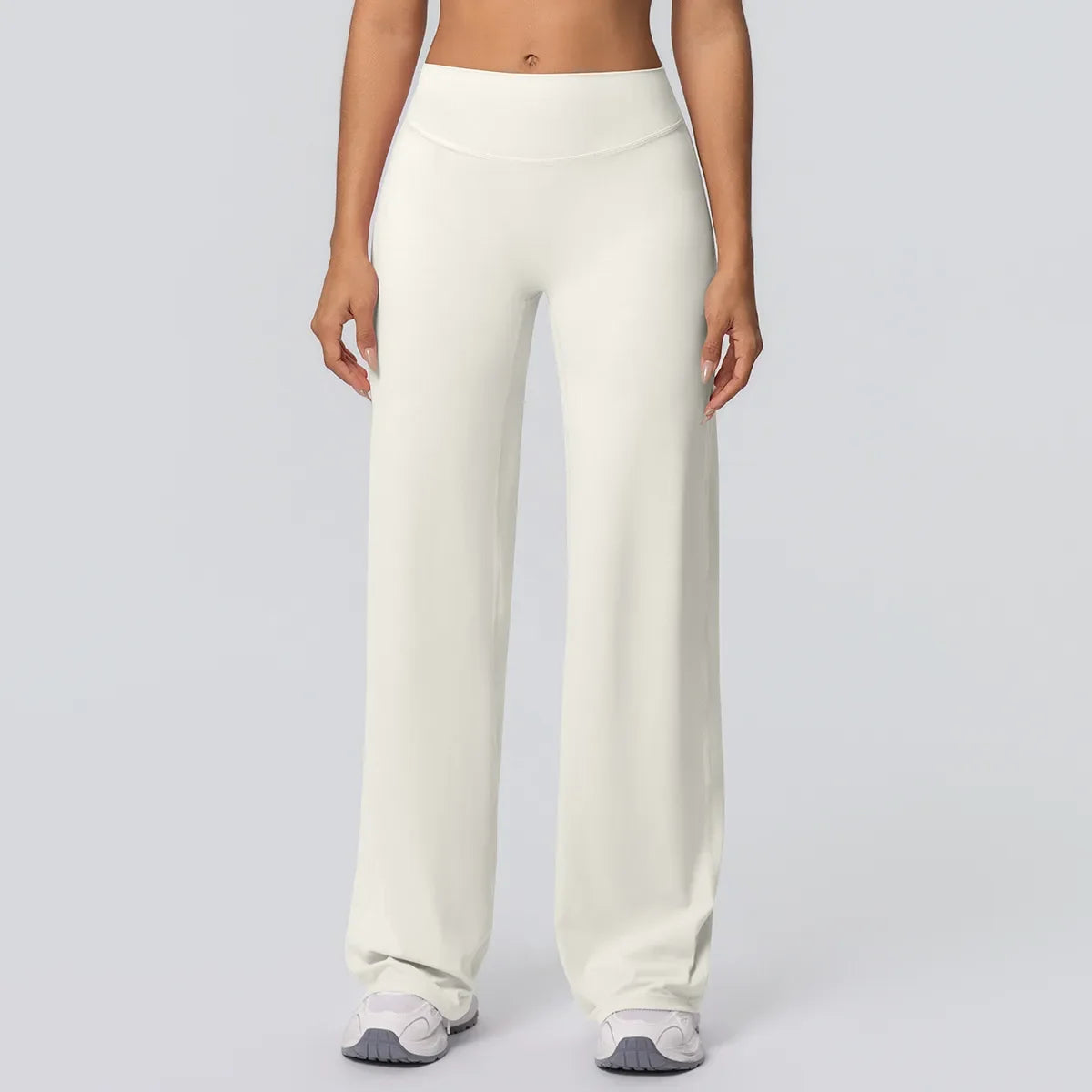 Noxwear Women Yoga Pants Solid Color High Waist Loose Breathable Yoga Wide-leg Pants Running Fitness Yoga Flared Pants