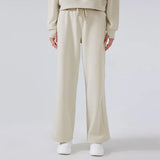 Noxwear Women Yoga Mid-Rise Pant Casual Sweatpants Straight Leg Wide Leg Pants Feeling Slimming Legs Soft Fabric Straight