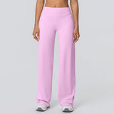 Noxwear Women Yoga Pants Solid Color High Waist Loose Breathable Yoga Wide-leg Pants Running Fitness Yoga Flared Pants