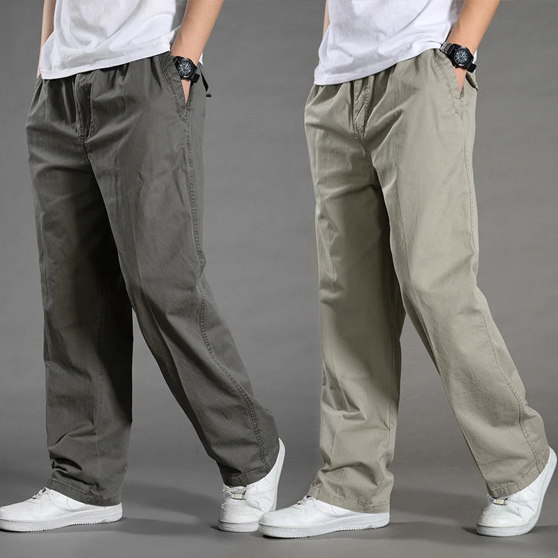 Noxwear - Men's Cargo Pants Summer Spring Cotton Work Wear New In Large Size 6XL Casual Climbing Joggers Sweatpants Hombre Autumn Trousers