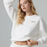 Noxwear Women Sweatshirts Long Sleeve Sports Shirt Round Neck Yoga Lady Tops Sweatshirt
