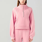 Noxwear New Yoga Suit Loose Casual Sports Shirt Women Yoga Long Sleeve Running Fitness Top Grab Fleece Thick Sports Hoodie