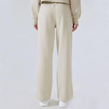 Noxwear Women Yoga Mid-Rise Pant Casual Sweatpants Straight Leg Wide Leg Pants Feeling Slimming Legs Soft Fabric Straight