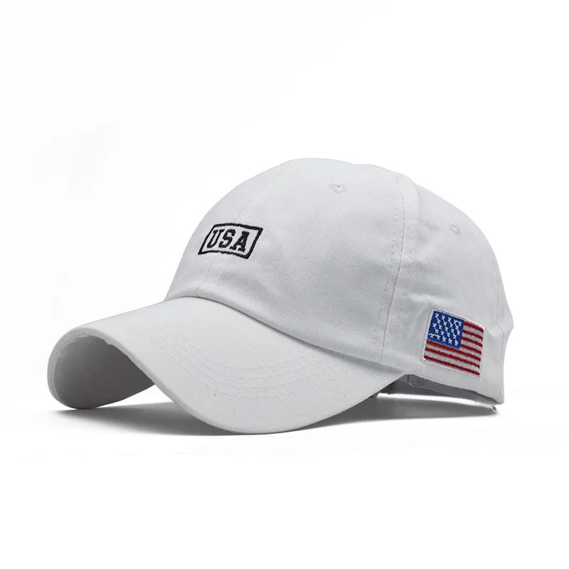 Noxwear-FS Summer Black White American Flag Baseball Caps For Men Brand Women Hat Cotton Trucker Hats Street Hip Hop Cap Bone Feminino