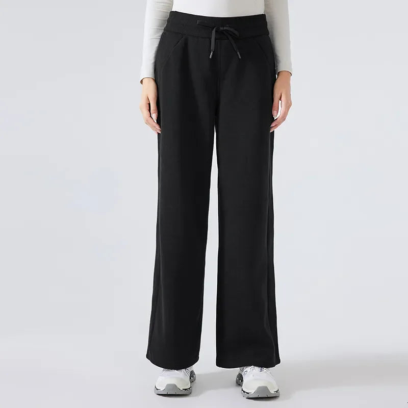 Noxwear Women Yoga Mid-Rise Pant Casual Sweatpants Straight Leg Wide Leg Pants Feeling Slimming Legs Soft Fabric Straight