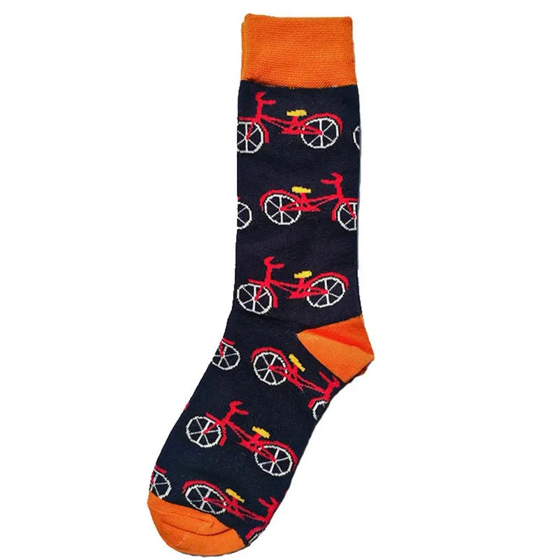 Noxwear - Cotton Happy Funny Socks Men Alien Planet Shark Crazy Design Sokken Unisex Novelty Dinosaur Crew Skateboard Calcetines Hombre