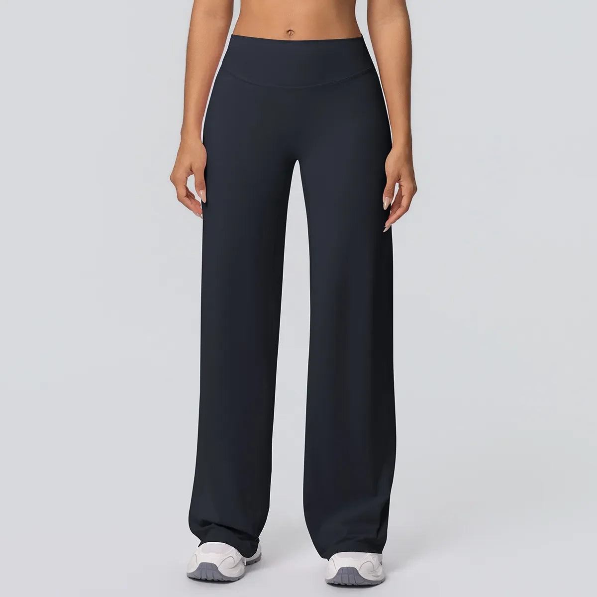 Noxwear Women Yoga Pants Solid Color High Waist Loose Breathable Yoga Wide-leg Pants Running Fitness Yoga Flared Pants