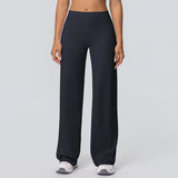 Noxwear Women Yoga Pants Solid Color High Waist Loose Breathable Yoga Wide-leg Pants Running Fitness Yoga Flared Pants