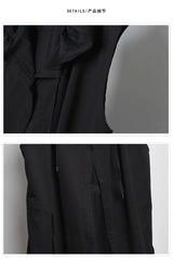 Noxwear - Black Hooded Wizard Vest Coat Men 2025 Autumn Summer Sleeveless Jacket Casual Men Coat Techwear WB184