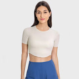 Noxwear T-shirt for Women Soft Four-way Stretch Naturally Breathable Slim Fit Yoga Running Shirt