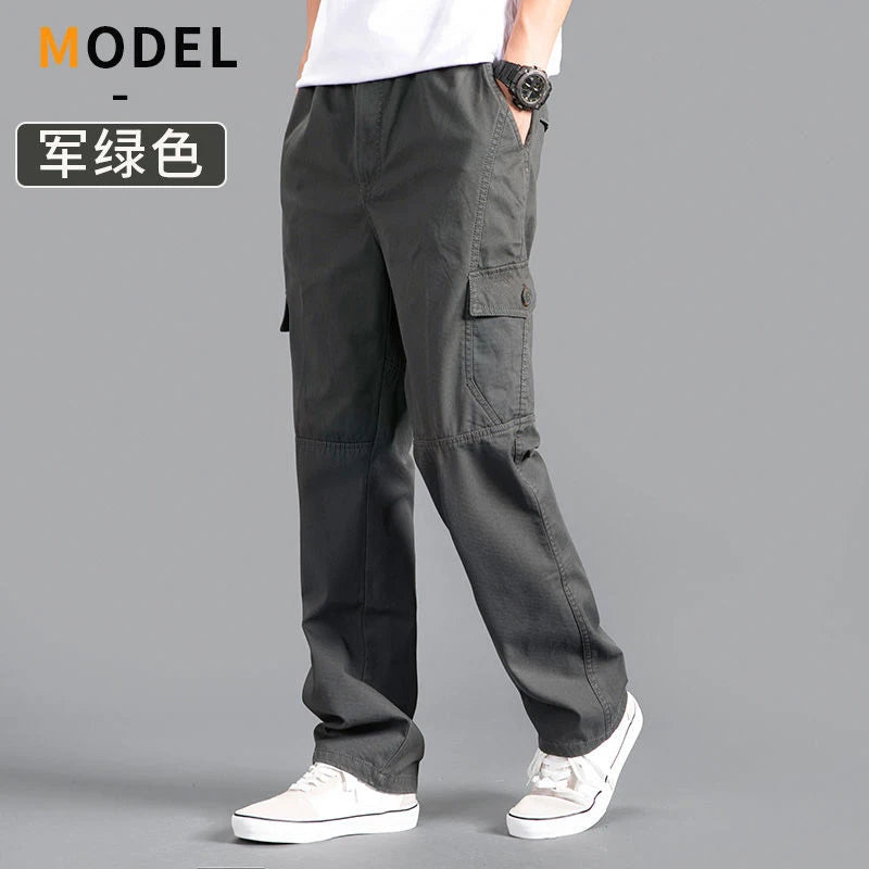 Noxwear - Men's Cargo Pants Summer Spring Cotton Work Wear New In Large Size 6XL Casual Climbing Joggers Sweatpants Hombre Autumn Trousers