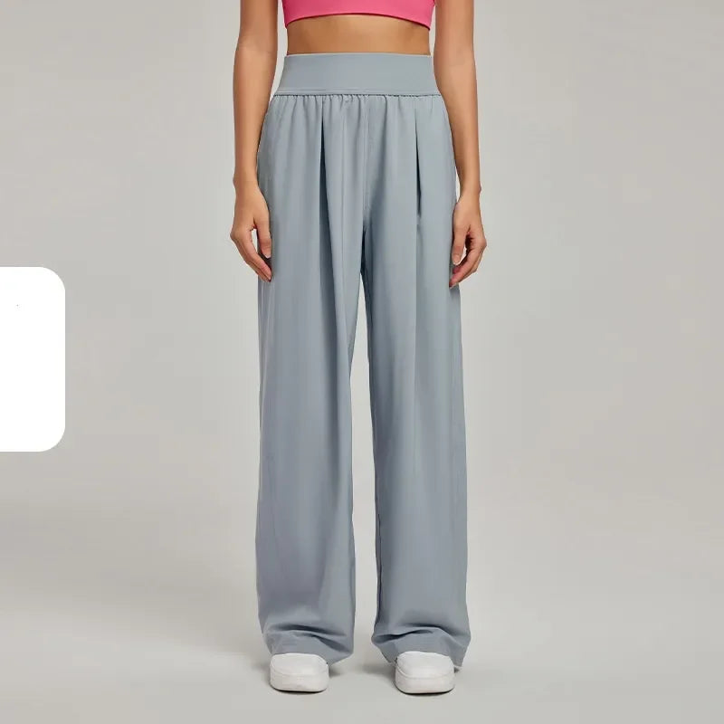 Noxwear New Quick Drying Women Yoga Pants Designer High Waist Sports Pants Full-length Dance Studio Trousers Straight-Leg Pants
