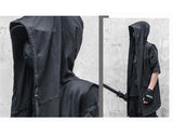Noxwear - Black Hooded Wizard Vest Coat Men 2025 Autumn Summer Sleeveless Jacket Casual Men Coat Techwear WB184